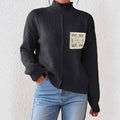 Sequin Half-Neck Pullover Sweater