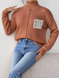 Sequin Half-Neck Pullover Sweater