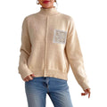 Sequin Half-Neck Pullover Sweater