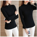 Ruffle Mock-Neck Rib Knit Top