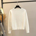 Cable-Knit Round Neck Sweater