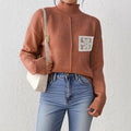 Sequin Half-Neck Pullover Sweater